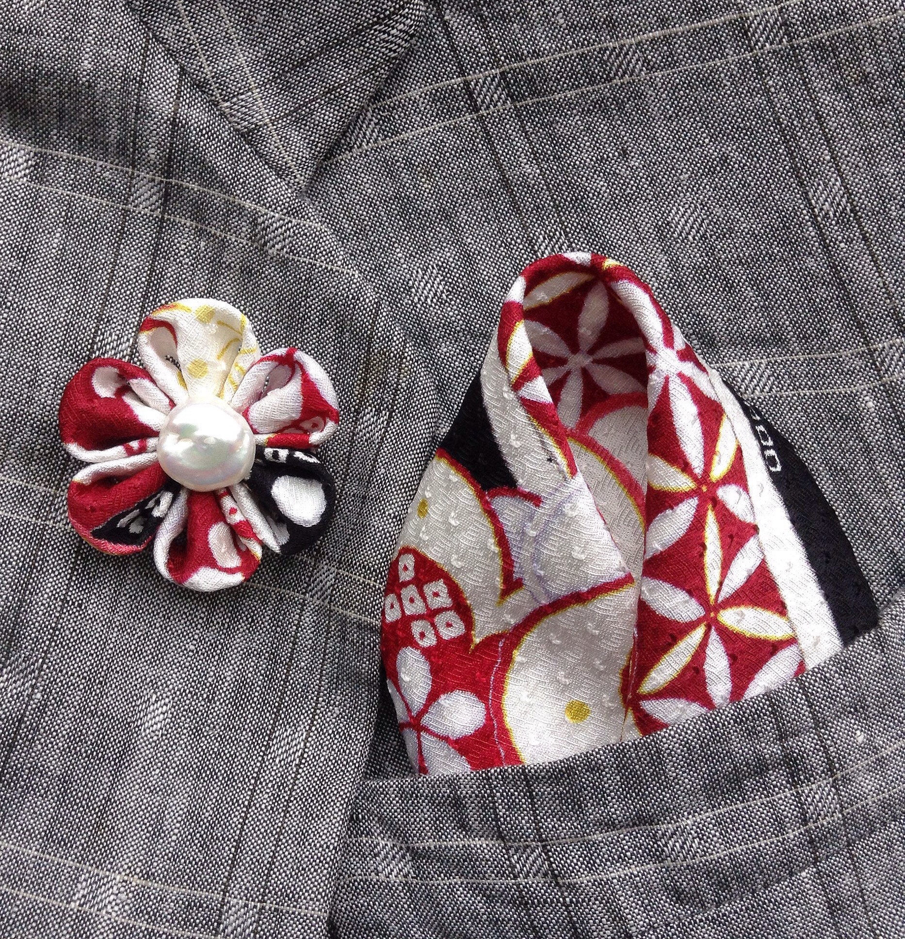 Lapel Pin Pocket Square Set Lapel Pins Mens Lapel Pin Flower Etsy