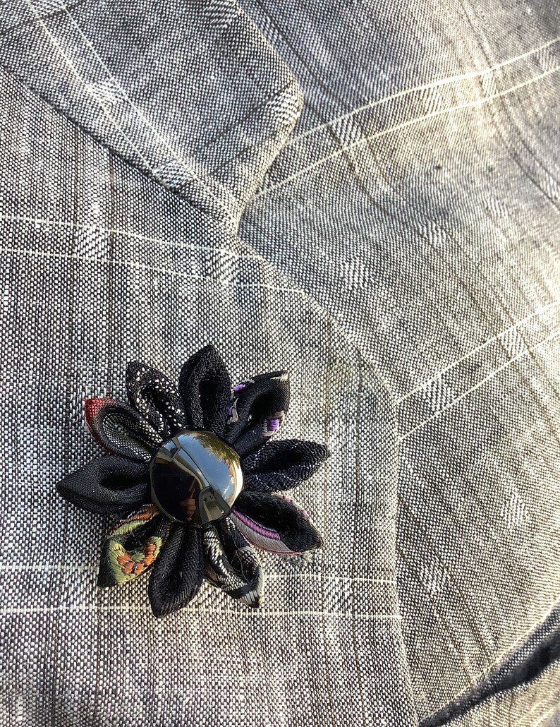 Lapel Pins Mens Lapel Pin Black Lapel Flower Lapel Pin Etsy