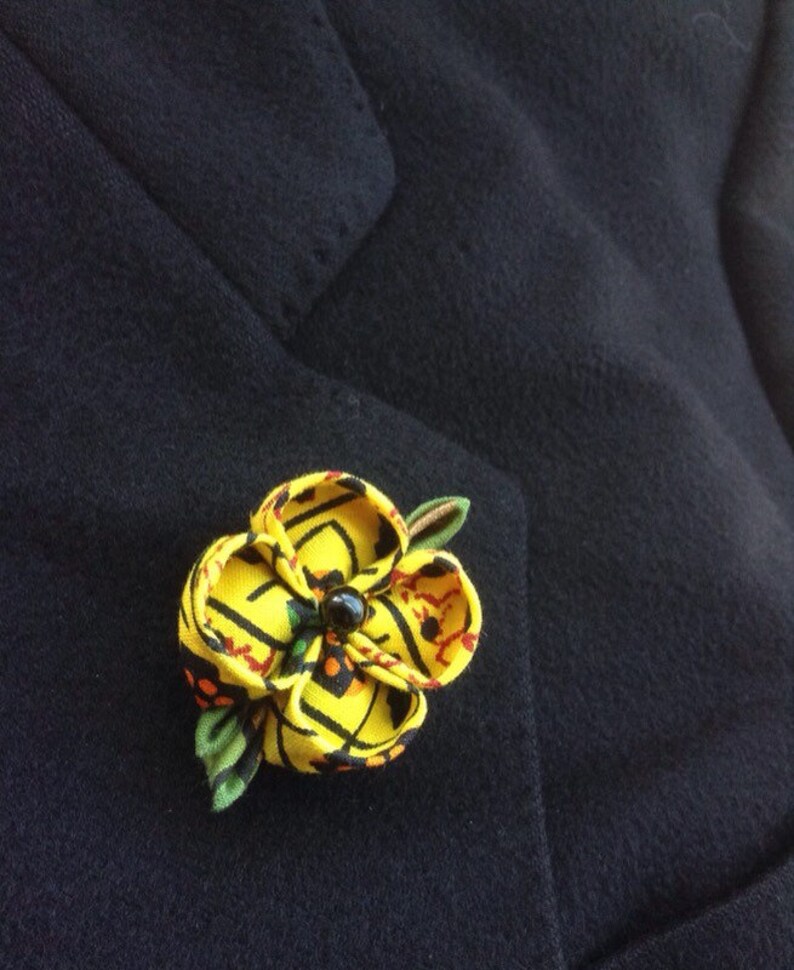 Yellow Lapel Flower Lapel Pins Mens Lapel Pin Flower Lapel Pin Etsy