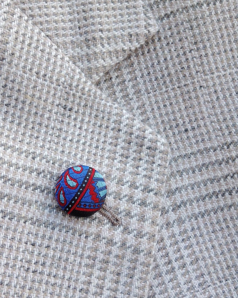 Mens Lapel Pin Button Lapel Pin Silk Lapel Button Custom Lapel Etsy