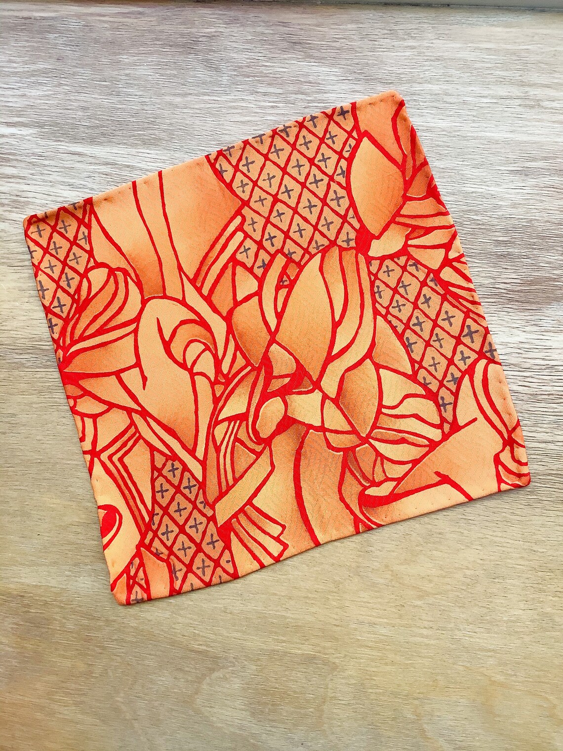 Pocket Square Orange Silk Handkerchief For Men Orange Pocket Etsy