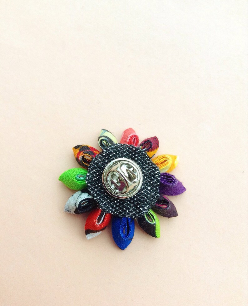 Lapel Pins Mens Lapel Pin Flower Lapel Pin Kanzashi Brooch Colorful Boutonniere Daisy Lapel Flower Boyfriend Groomsman Gift For Men Custom image 10