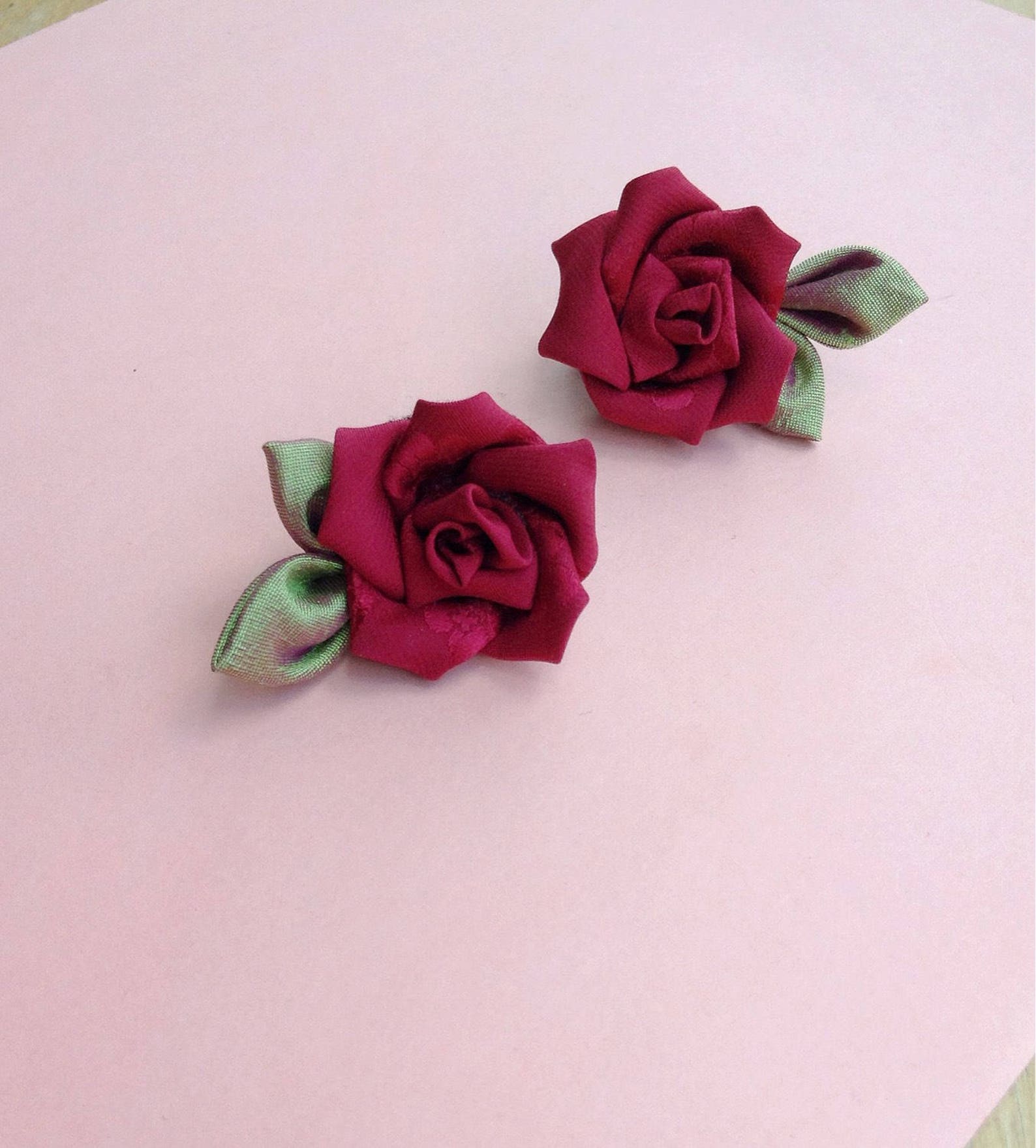 Red Rose Silk Lapel Flower Mens Lapel Pin Flower Lapel Pin Etsy