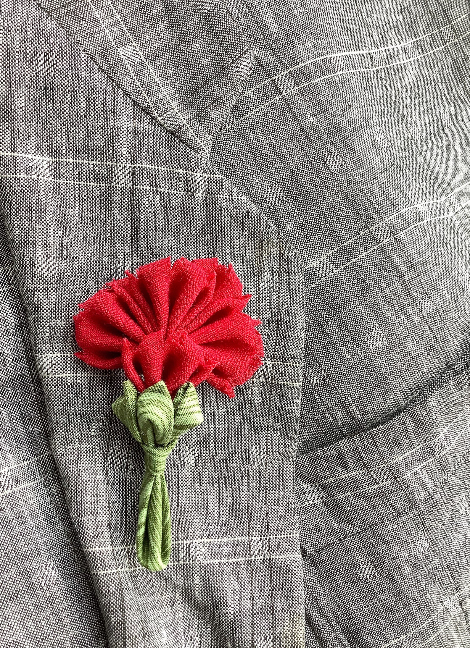 Wedding Lapel Pins Mens Lapel Pin Flower Red Carnation Red Etsy