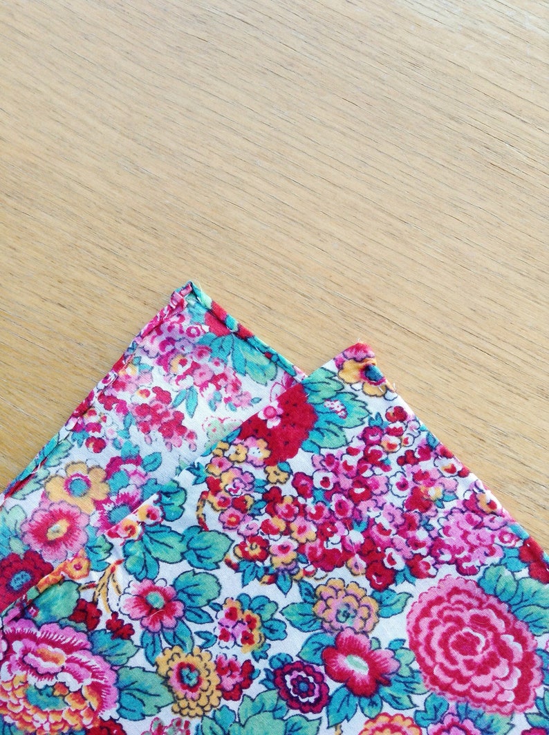 Lapel Pins Mens Lapel Pin Flower Lapel Pin Pocket Square Set Floral Liberty of London Colorful Boutonniere Gifts For Men Custom Handkerchief