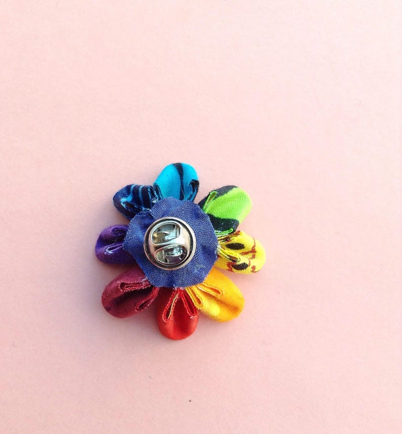 Rainbow Lapel Flower Lapel Pins Mens Lapel Pin Flower Lapel Etsy