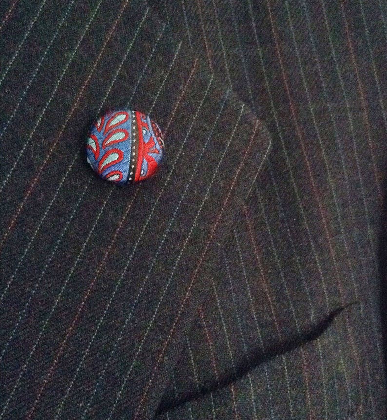 Mens Lapel Pin Button Lapel Pin Silk Lapel Button Custom Lapel Etsy