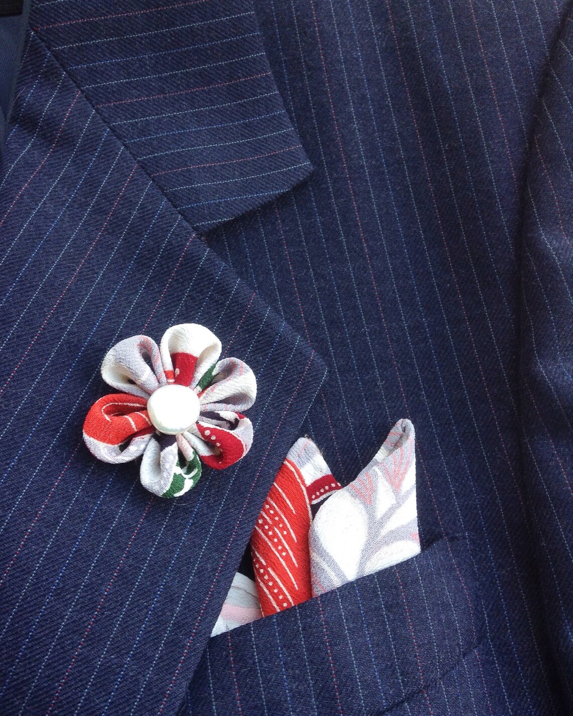 Lapel Pins Mens Lapel Pin Flower Lapel Pin Pocket Square Set - Etsy
