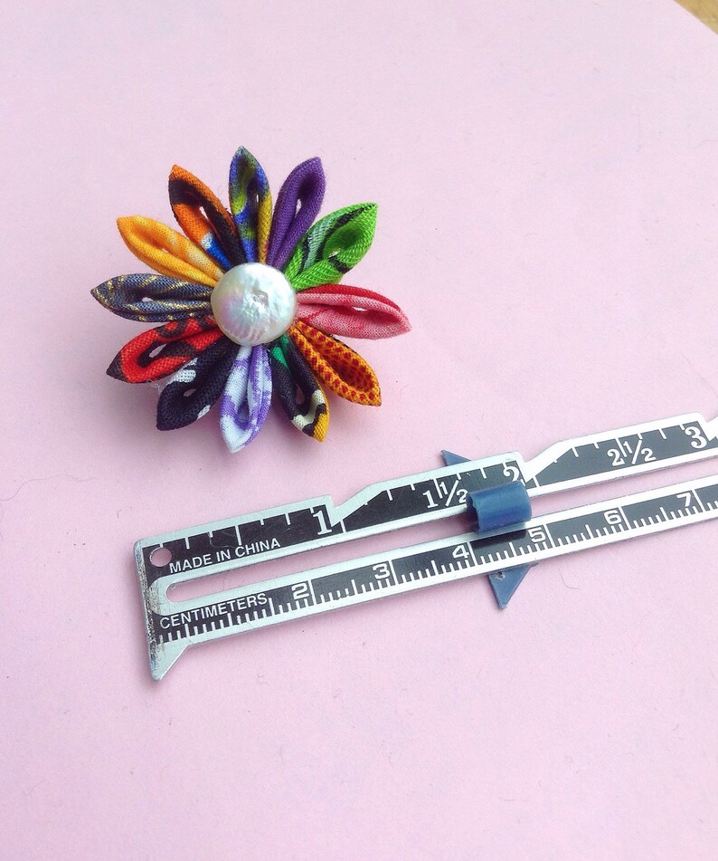 Lapel Pins Mens Lapel Pin Flower Lapel Pin Kanzashi Brooch Colorful Boutonniere Daisy Lapel Flower Boyfriend Groomsman Gift For Men Custom image 8