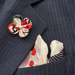 Kavajnålar Näsduksduk Herr Färgglad Boutonniere Näsduk Kanzashi Brosch Specialanpassad Rullad Fåll