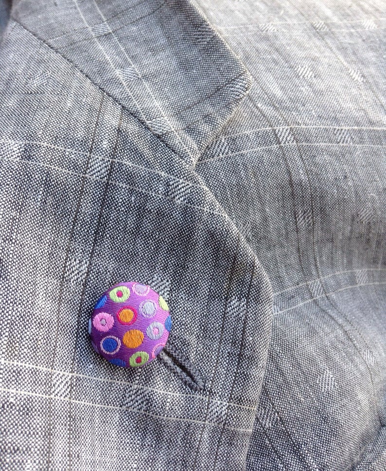 Mens Lapel Pin Button Lapel Pin Silk Lapel Button Custom Lapel Etsy