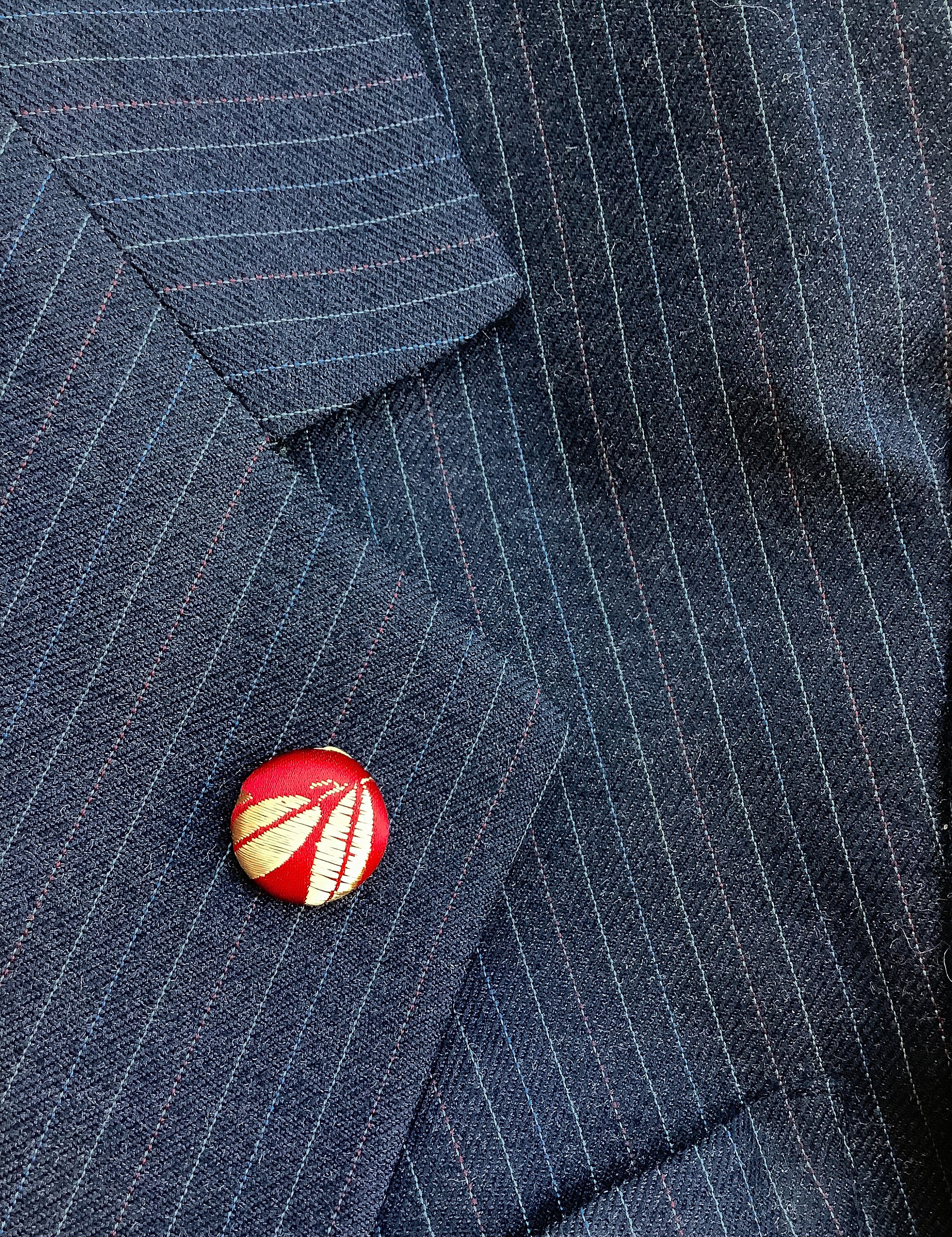 Red Gold Lapel Pins Men Silk Button Bamboo Custom Boutonniere Stocking ...