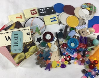 Found Objects Lot of 200+ supplies mixed media altered art collage assemblage