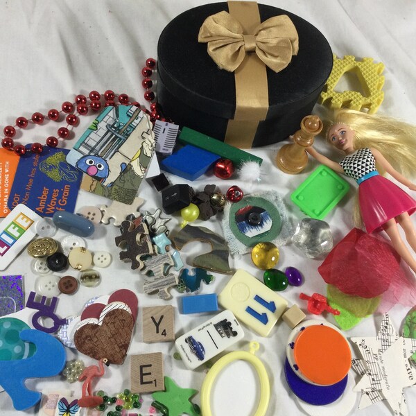 Assemblage Lot of 160+ supplies mixed media altered art collage found objects