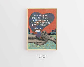 Póster con cita de Audre Lorde / Arte mural sobre justicia social (Descarga digital)