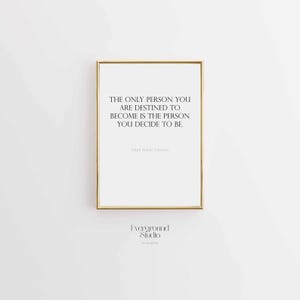 Ralph Waldo Emerson Inspirierendes Zitat Poster | Motivierende Wandkunst, persönliches Wachstum Druck | Druckbare Dekor Bild 1