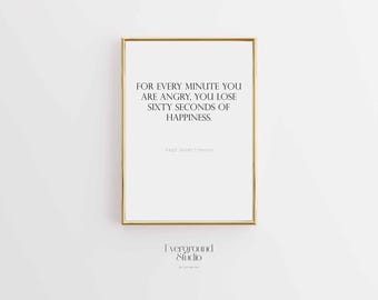 Ralph Waldo Emerson Quote Poster | Inspirational Wall Art, Mindfulness Motivation Print | Printable Decor