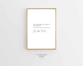Ruth Bader Ginsburg Zitat Kunstdruck | Schwarz - weißes Wandbild (Digitaler Download)