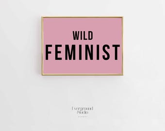 Feminist Typography Print | Modern Office Decor (Digital Download)