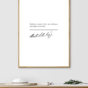 Citation d&#39;art mural Martin Luther King Jr. | Citation artistique | Art noir et blanc | Impression murale | Art mural imprimable | Décoration murale