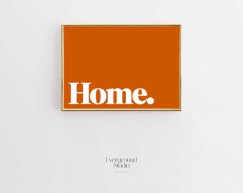 Home Typography Print | Minimalist Wall Art (Digital Download)