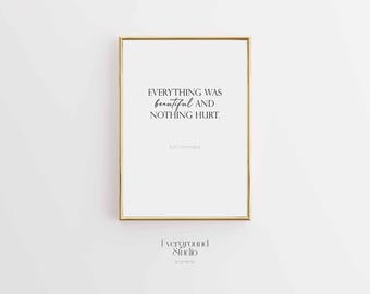 Kurt Vonnegut Quote Poster | Inspirational Wall Art | Literary Quote Print | Printable Decor | Beautiful