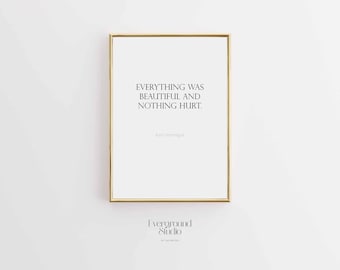 Kurt Vonnegut Zitat Poster | Inspirierende Wandkunst | Literarisches Zitat Druck | Druckbare Dekor