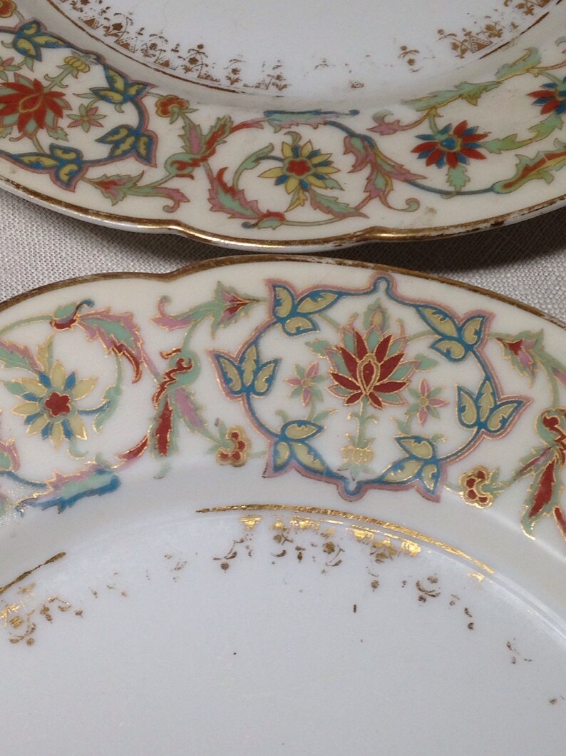 Limoges Plate Set of 4 C Ahrenfeldt France Porcelain Antique 8 Breakfast Luncheon