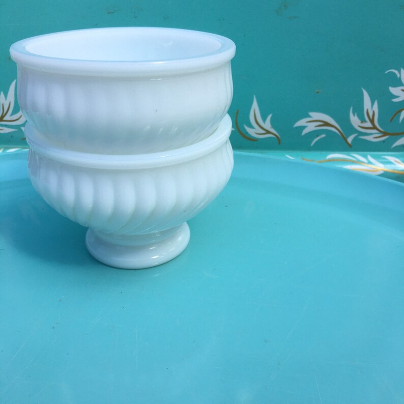 Milk Glass BOWL or Votive CANDLE HOLDER Pair Candleholder Etsy