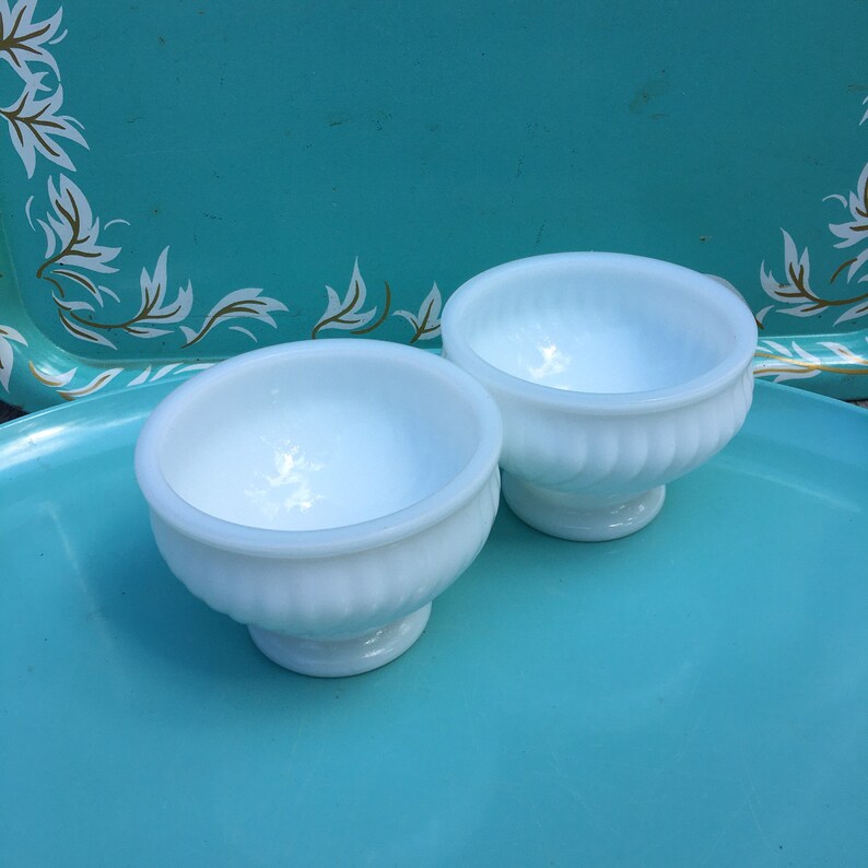 Milk Glass BOWL or Votive CANDLE HOLDER Pair Candleholder Etsy