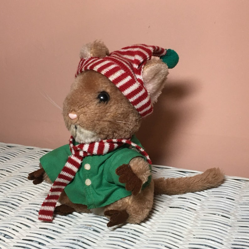 christmas mouse stuffed animal