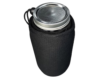 Light-Blocking Mason Jar Sleeve: 64 oz Wide-Mouth Flower Cure