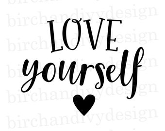 Download Love Yourself Svg Etsy PSD Mockup Templates