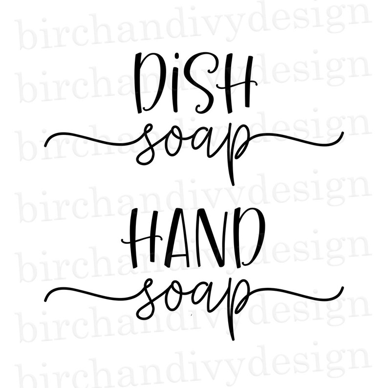 Dish Soap Hand Soap SVG File Instant Download for Cricut or Etsy
