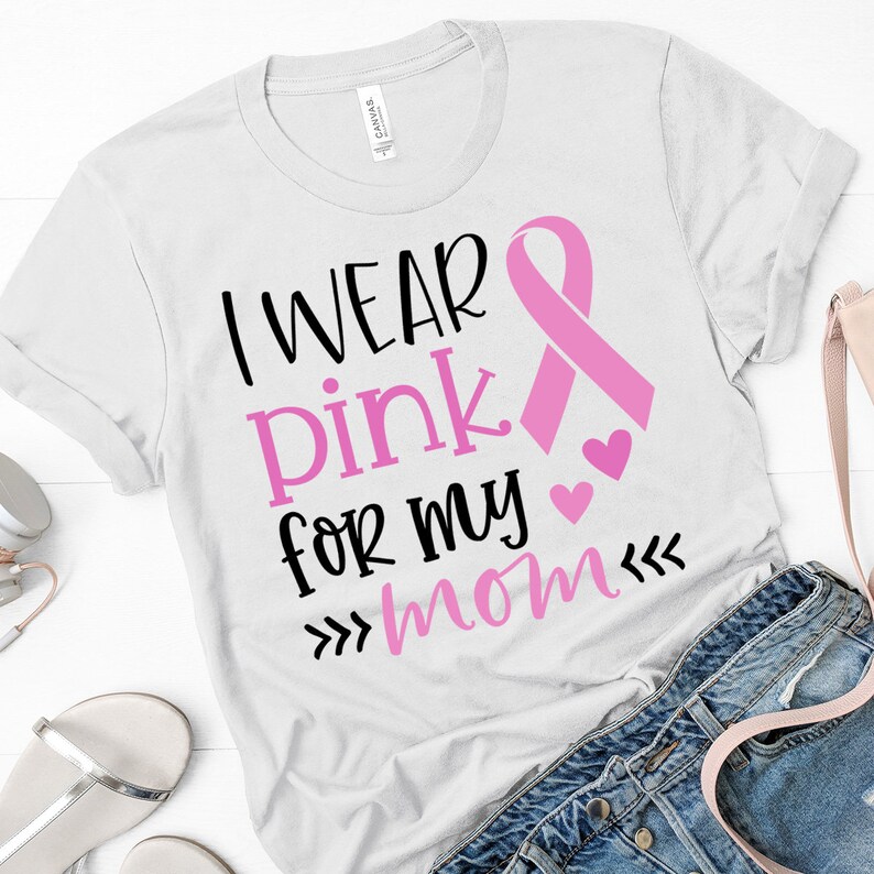 i wear pink for my mom hoodie