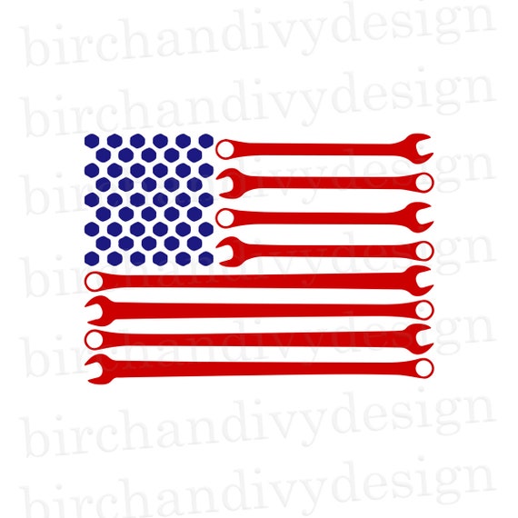 Download American Flag SVG File Wrench Flag 4th of July svg Labor ...