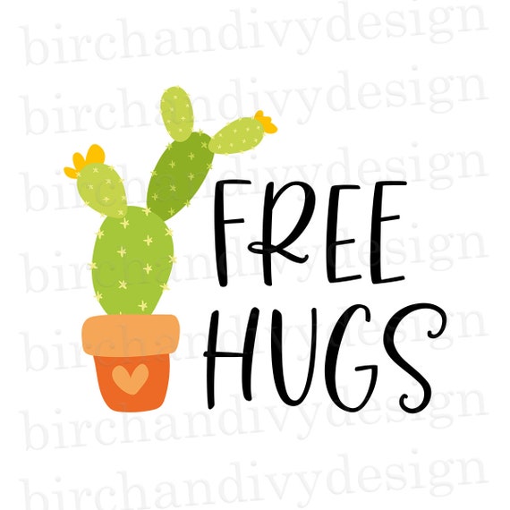 Download Free Free Hugs Svg File Cactus Svg Instant Download For Cricut Etsy SVG Cut Files