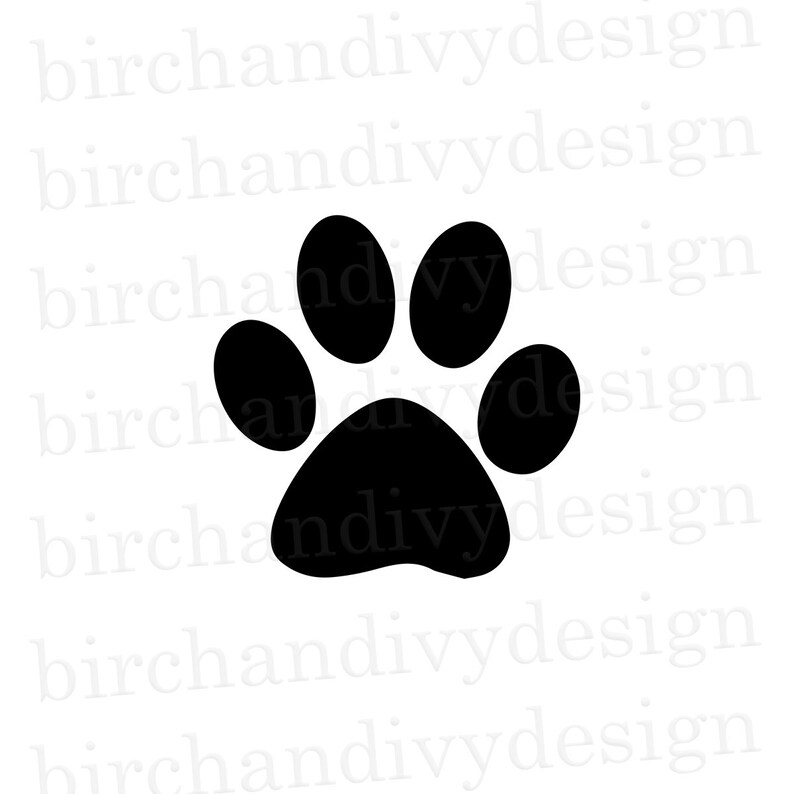 Pawprint SVG File Instant Download for Cricut or Silhouette Etsy