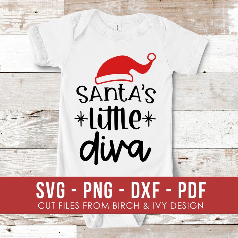 Download Santa's Little Diva SVG File Christmas Onesie Svg | Etsy