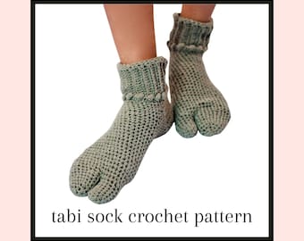 Crochet Tabi Sock Pattern