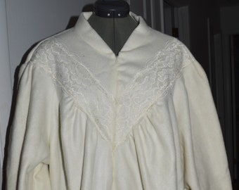 new nwt womens fleece MAXI Robe vintage 3/4 zip house coat muumuu 3 XG XXXL 3XL