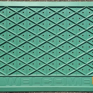 vintage new old stock 1976 Rubbermaid WELCOME MAT door floor house mat shoe doormat nos