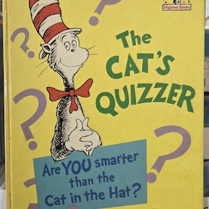 DR SEUSS The CatsQuizzer Hardcover Big Book 1976 1st.ed First Edition 1-10 1st Print
