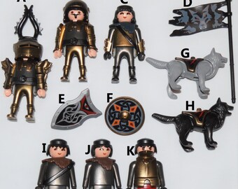 Playmobil pick and choose WOLF CLAN KNIGHTS figures shields