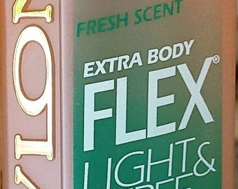 Vintage new never used 1980s REVLON FLEX Extra Body Light and Free Fresh Scent nos moisturizing shampoo