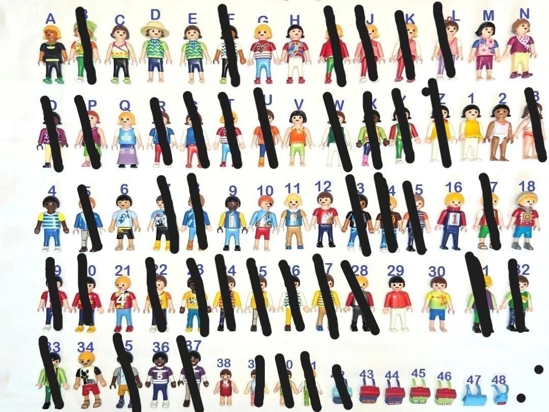 Figurines Playmobil Maison/école - Lot Avec Personnages Garçon, Maison De Poupée, Références 4851 5024, Occasion