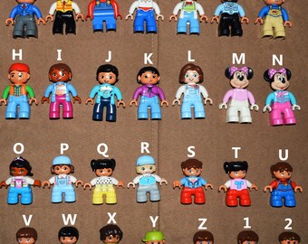 Vintage Lego Duplo People Figures lot of 6 Etsy