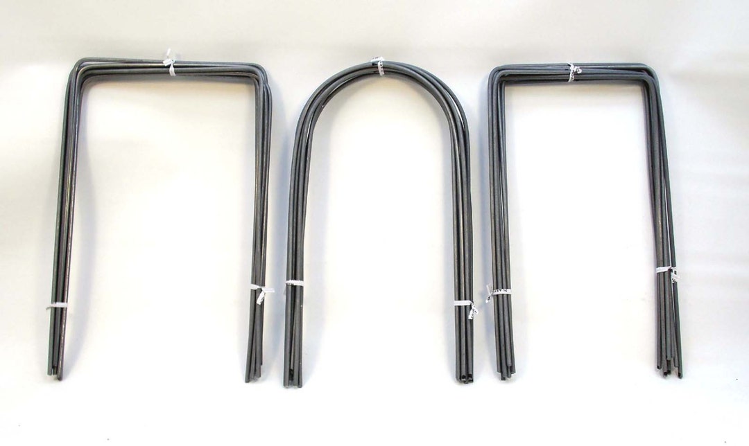 Set Of 9 Replacement Croquet Wickets (Hoops) - 5" Wide, Square Top, Heavy Galvanized Steel, Made In USA