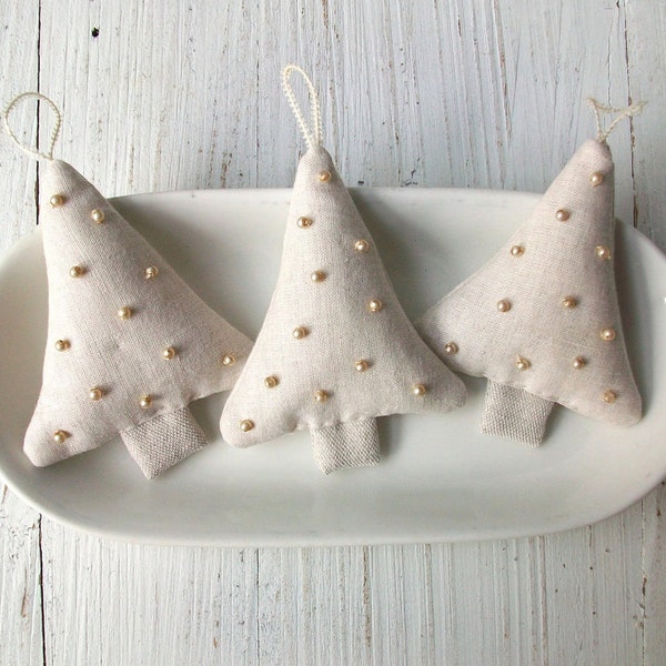 One Sweet Linen Tree Ornament