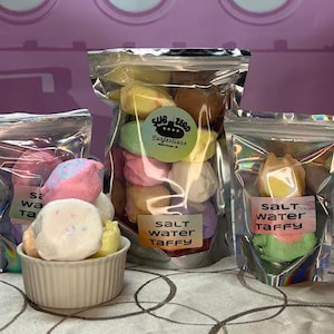 Freshly freeze-dried salt water taffy!